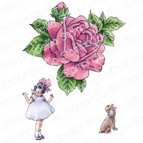 EDGAR AND MOLLY VINTAGE FLOWER SET RUBBER STAMPS